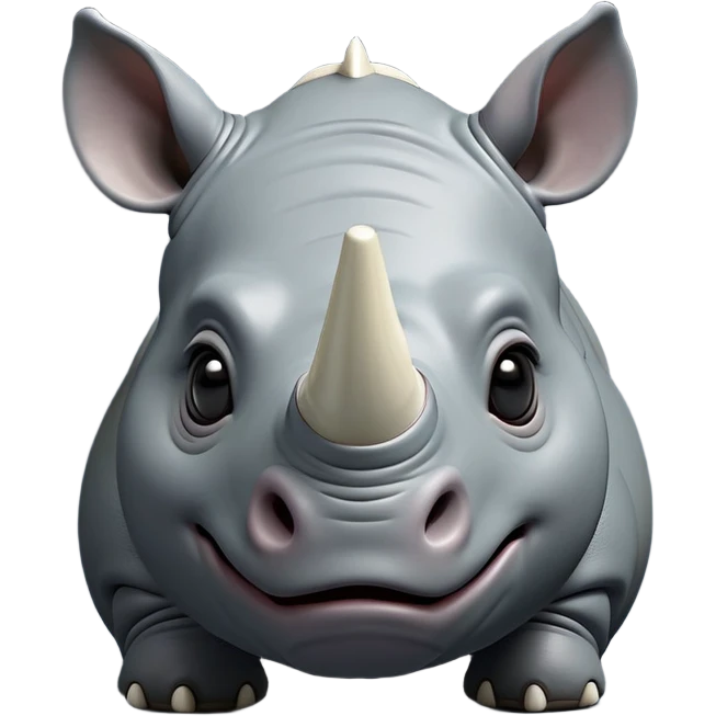 cinematic-cute-rhinoceros-zomed-out-portrait-emoji,-head-tilted-playfully-and-inquisitively,-featuring-a-rugged,-glossy-slate-gray-hide-with-a-gentle,-rounded-ivory-horn-and-round,-sparkling-eyes-filled-with-curious-wonder,-showing-the- (2) emoji