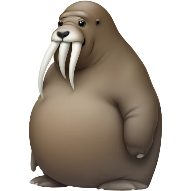 Walrus with human baby emoji