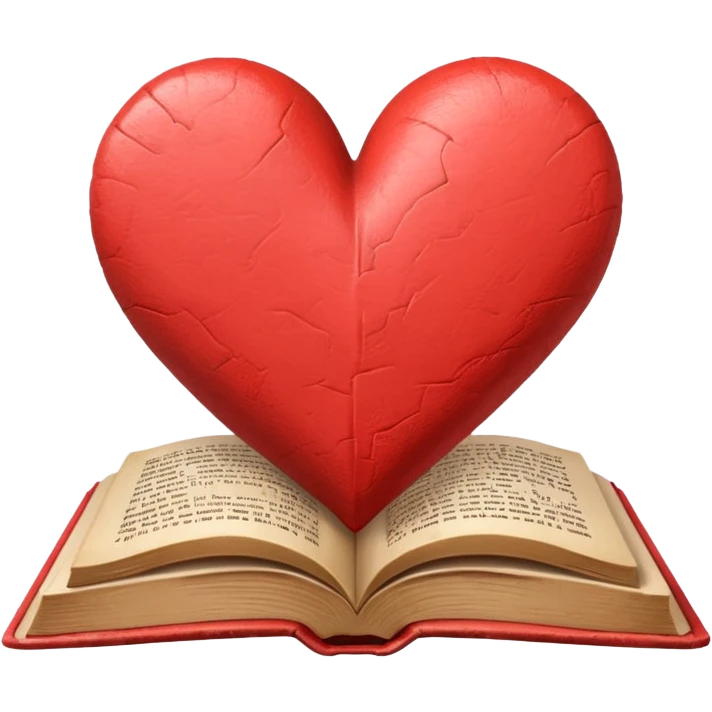book themed heart emoji
