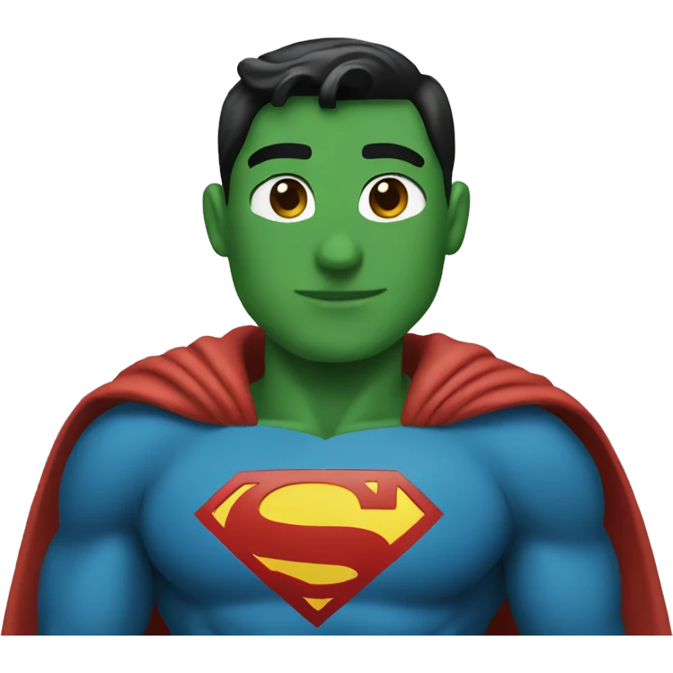 Superman green clothes emoji