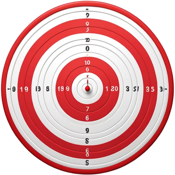 bullseye target with red and white concentric circles emoji