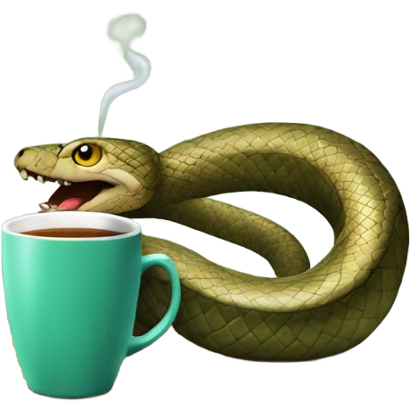 Serpiente tomando té  emoji