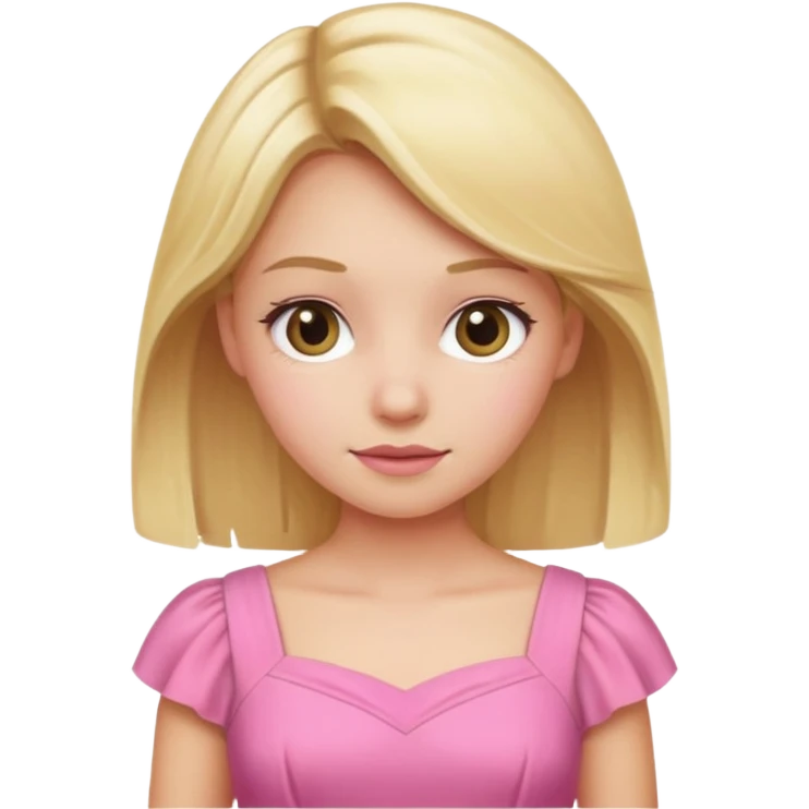 Blonde girl with pink dress emoji