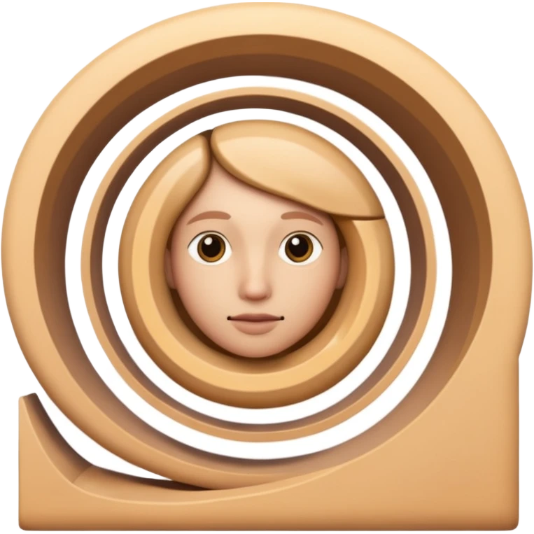 spiral with a human figure inside emoji