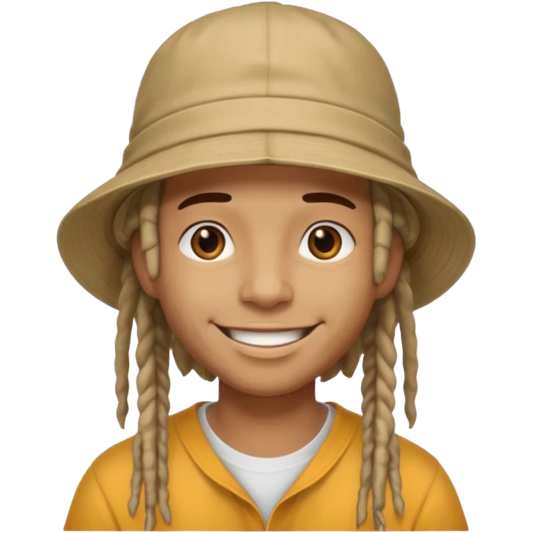 dreadlocks Street artist with bucket hat emoji