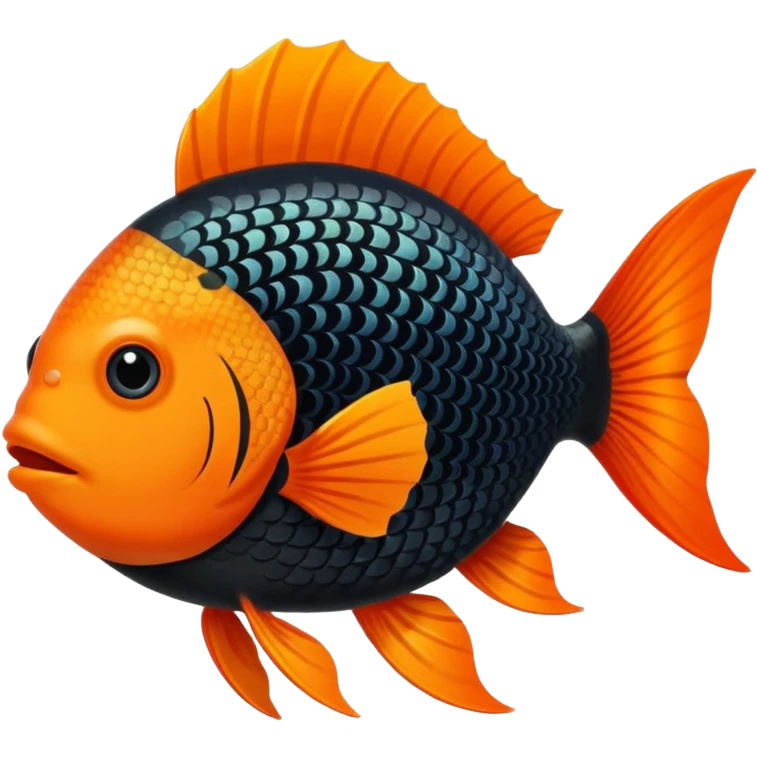 Orange siyah Fish emoji