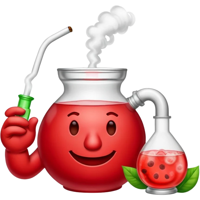 Kool-Aid man smoking a bong emoji