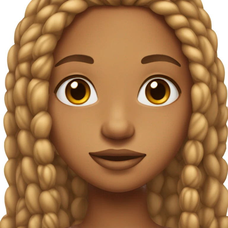 Caramel black skin girl with long braids , long lashes and nose piercings  emoji
