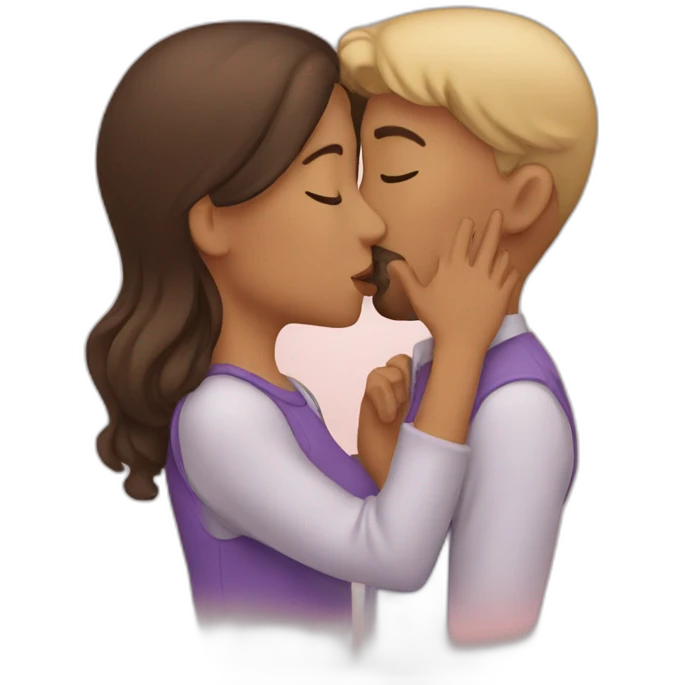 Couple kiss together  emoji