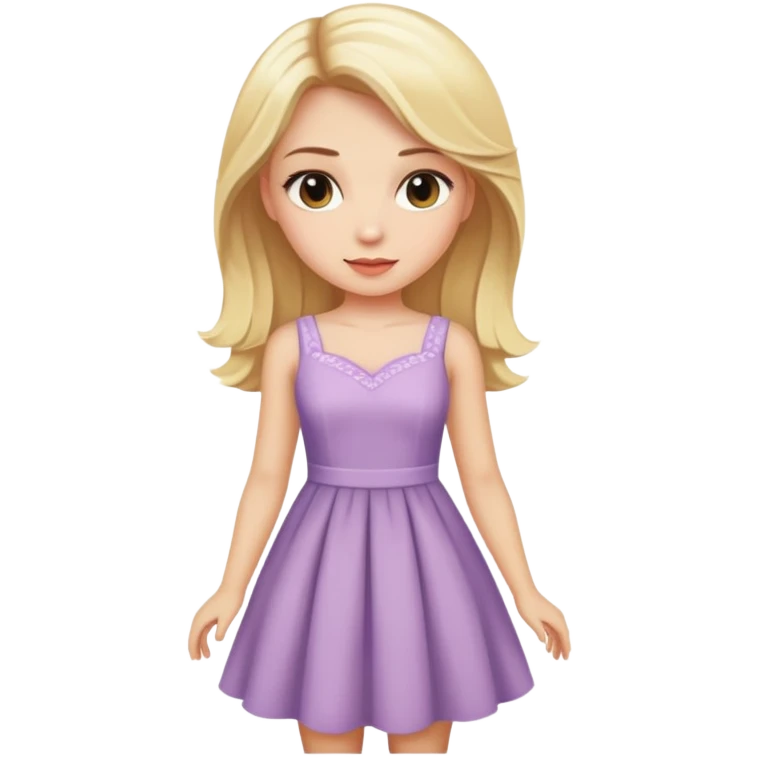 Blonde hair beautiful girl in dress emoji