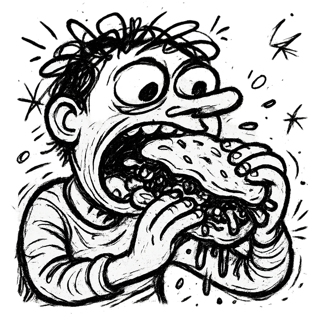 person eating sloppy joe emoji