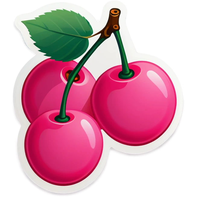 Pink cherry’s  emoji