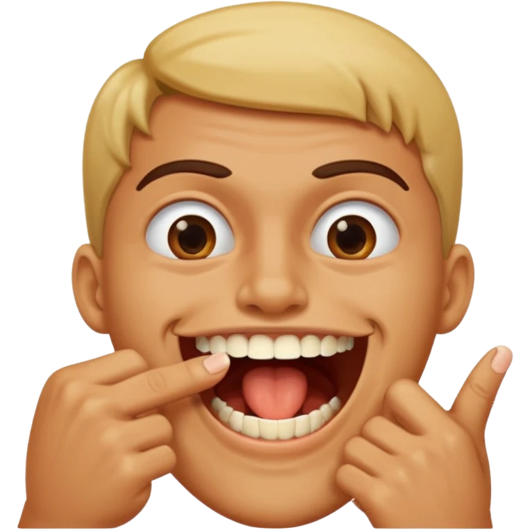 Mordiéndose el dedo emoji