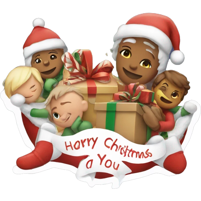 Christmas thank you sticker  emoji
