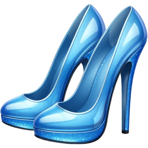 Blue heels like cindrella emoji