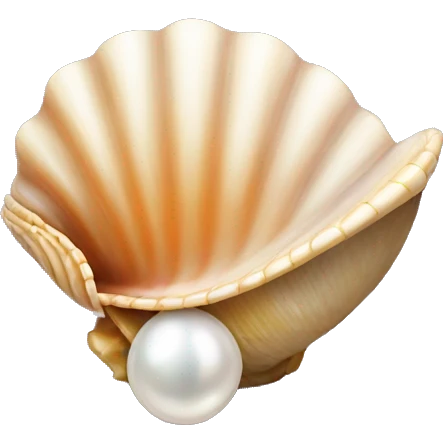 shell with pearl emoji