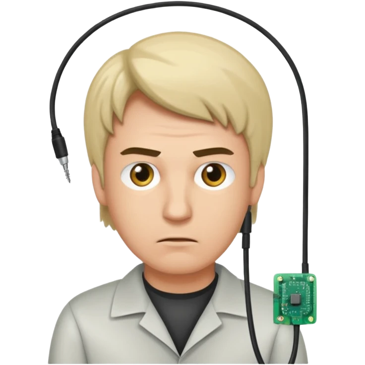 Neo getting knowledge downloaded to his mind by that wire and pin  emoji