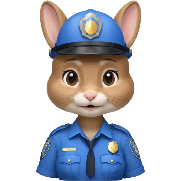 judy hopps, Rabbit police, blue uniform including helmet of uniform emoji