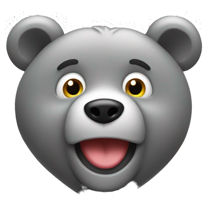 realistic-falling-in-love-grey-bear-with-eyes-in-the-form-of-hearts emoji