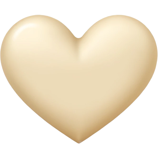 Cream colored heart emoji