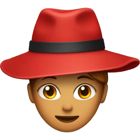 red women's hat emoji