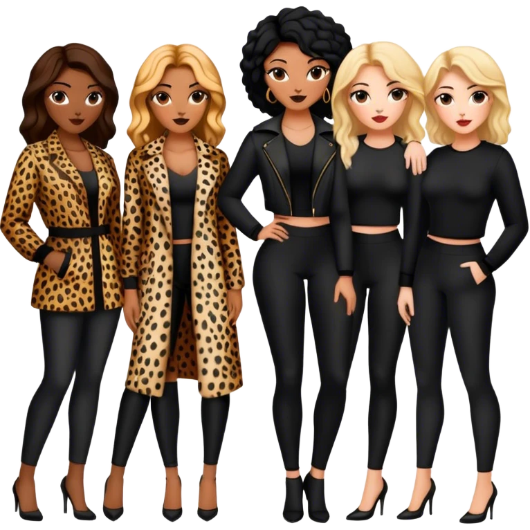 mob wives wearing black or cheetah print  emoji