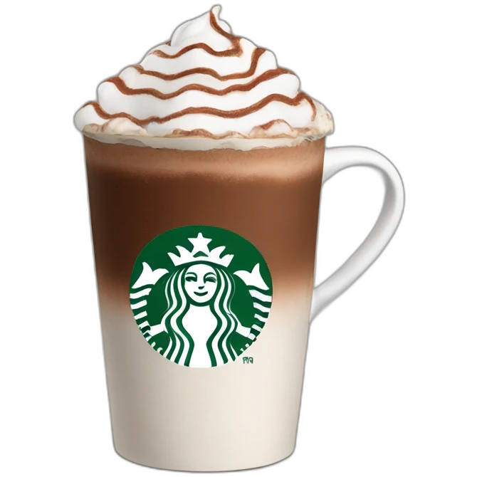 Starbucks hot chocolate emoji