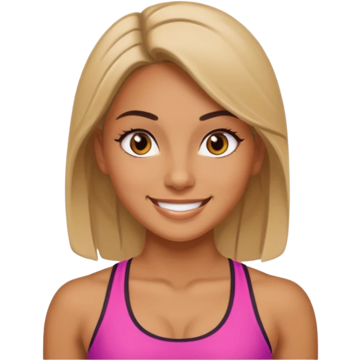 fitness girl, dark eyes emoji