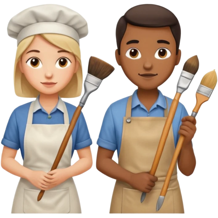 Restorers with Brushes emoji