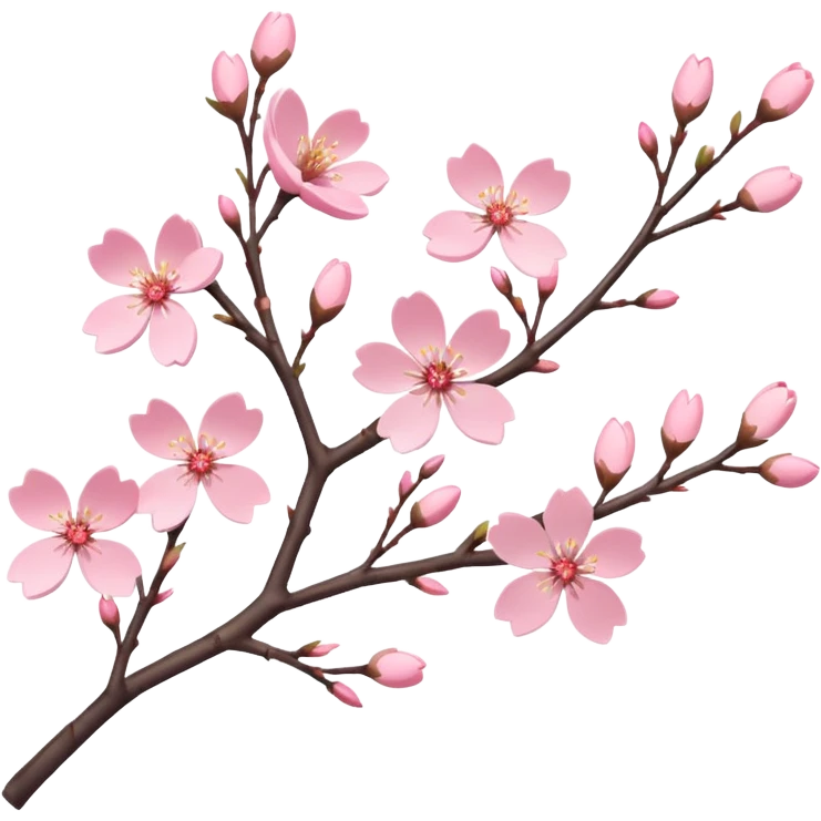 pastel sakura branch with blossoms emoji