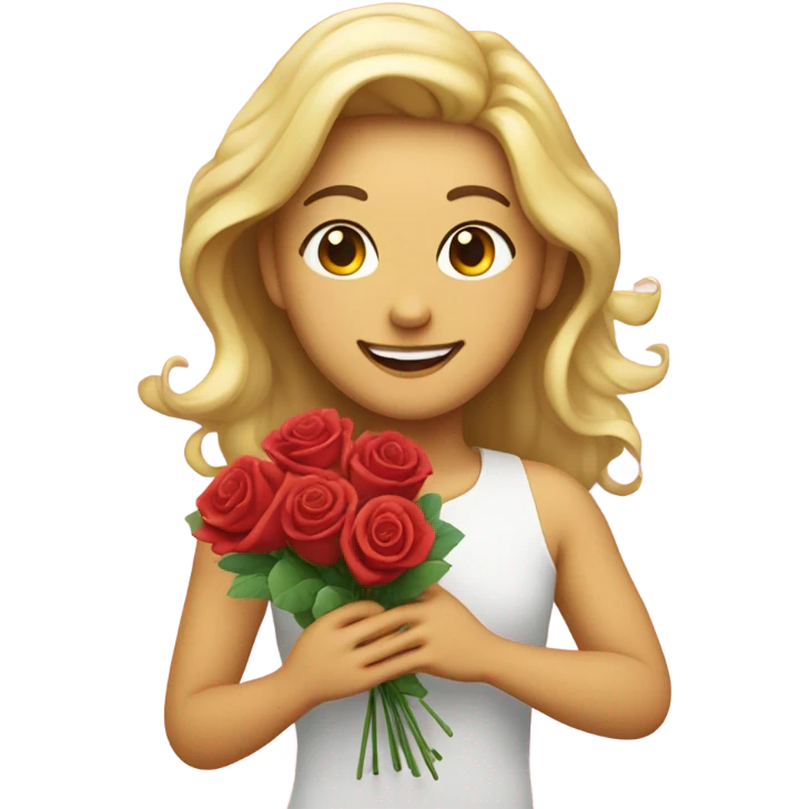 Heart face gives roses emoji