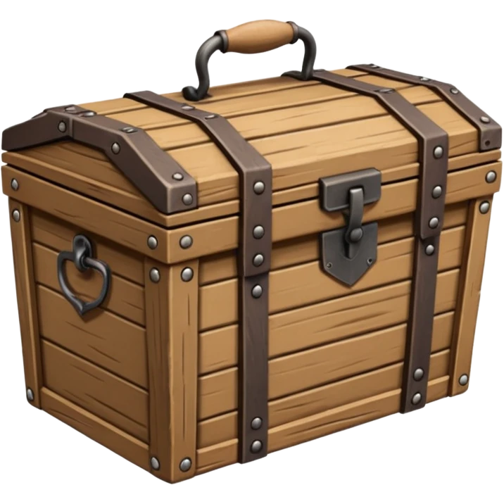 generate a very realistic wooden closed weapon supply box emoji