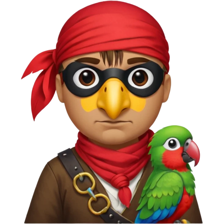 pirate and parrot emoji