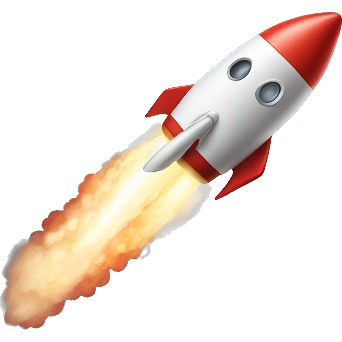 Rocket flying  emoji