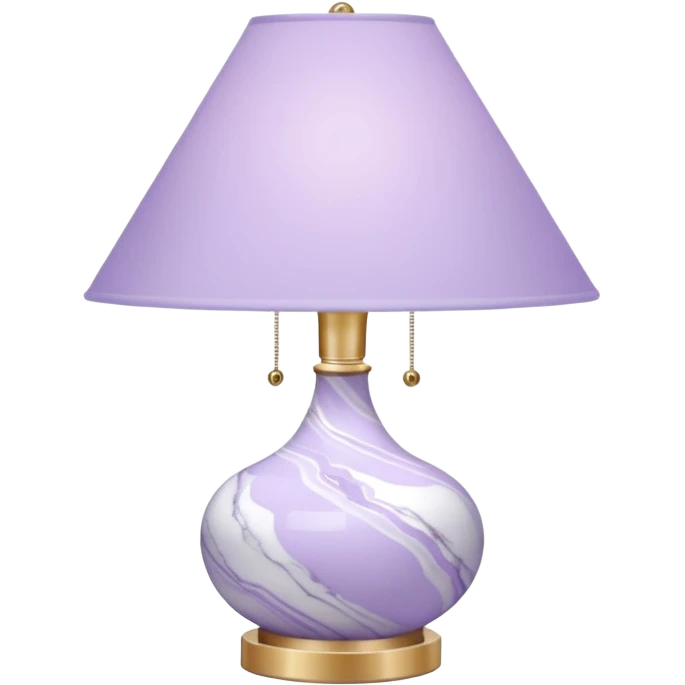 Lavender pastel purple and marble white aesthetic decoration lamp emoji