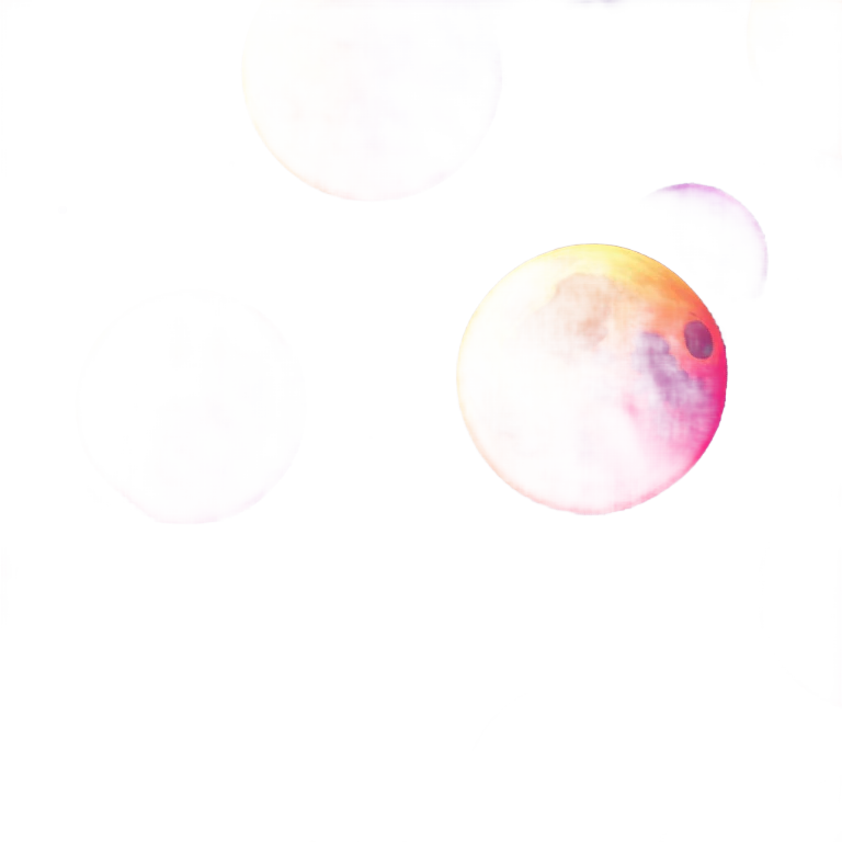 Neon rainbow moon  emoji