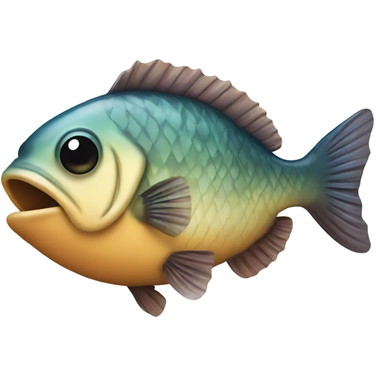 Caked up fish emoji