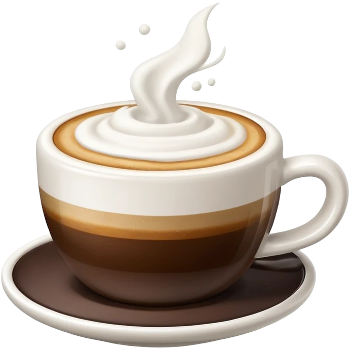 tazzina di caffè con schiuma, isolated on white background emoji