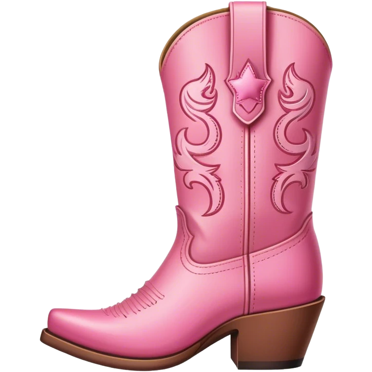 Pink cowboy boot emoji