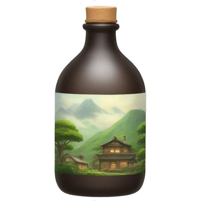 Ghibli Studio style bottle emoji