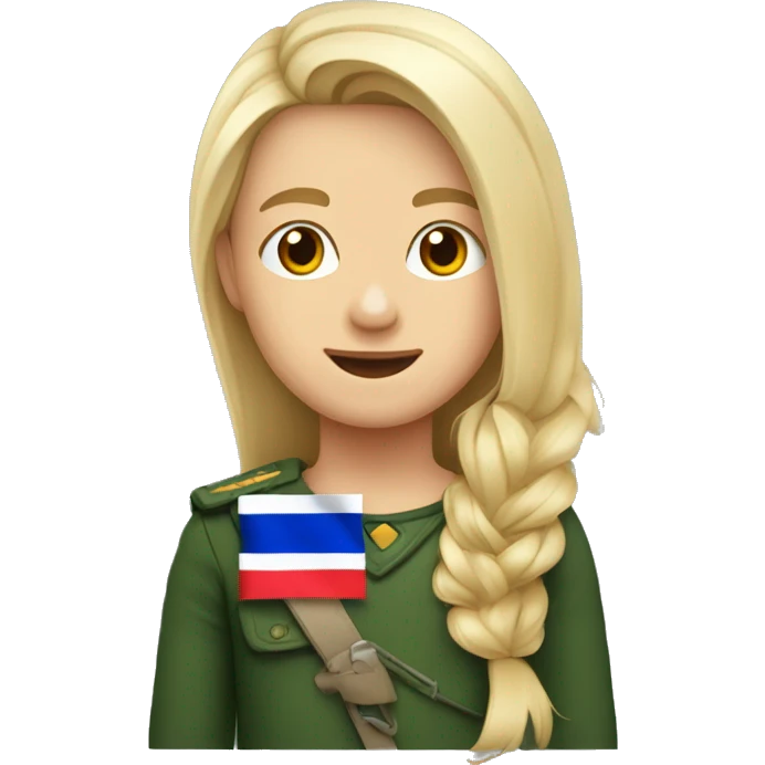 fetter junge. mit blonden haaren und russlandflagge emoji