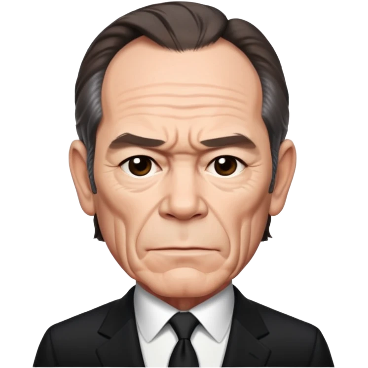 Tommy Lee Jones with black suit emoji