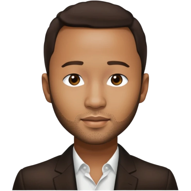 John Legend with dark brown hair emoji