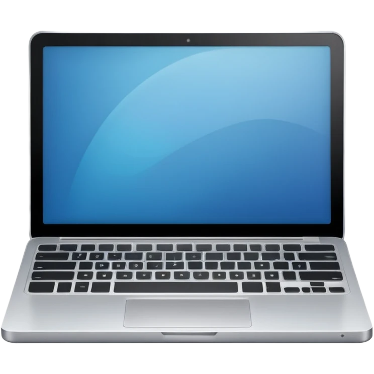 Modern silver laptop emoji