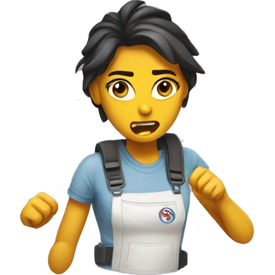 Chica gritando emoji