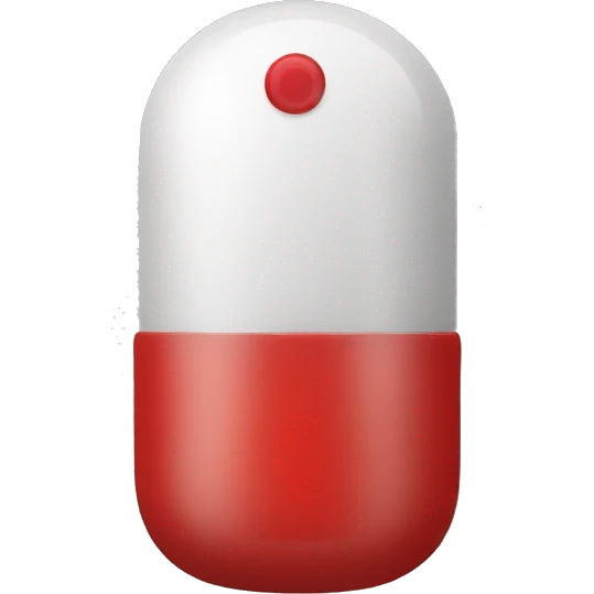 red capsule in hand emoji