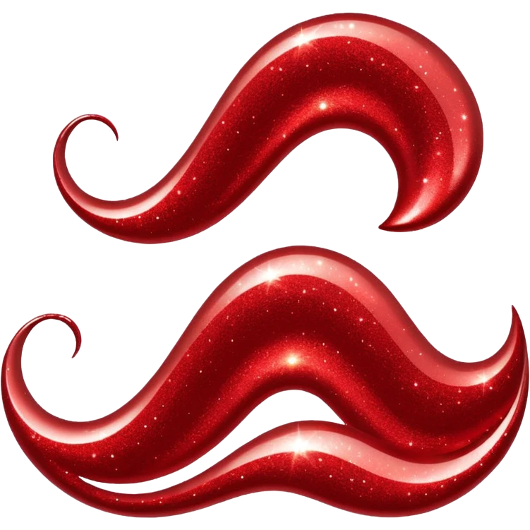 red glitter wave emoji