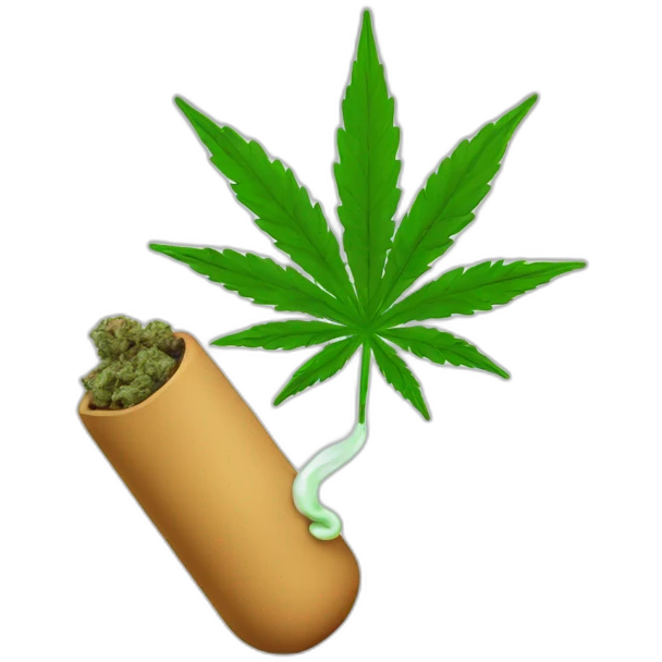 friend with weed joint, being high emoji