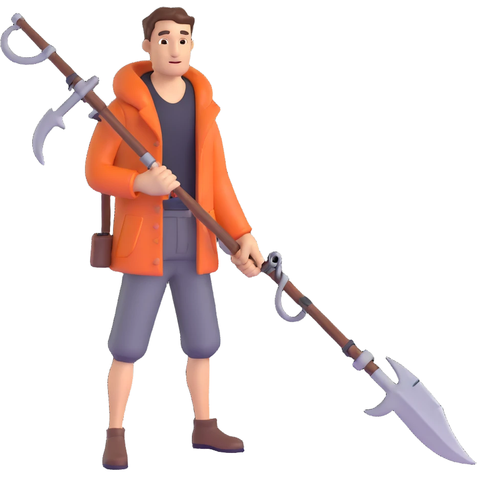 a whaler man holding a harpoon emoji
