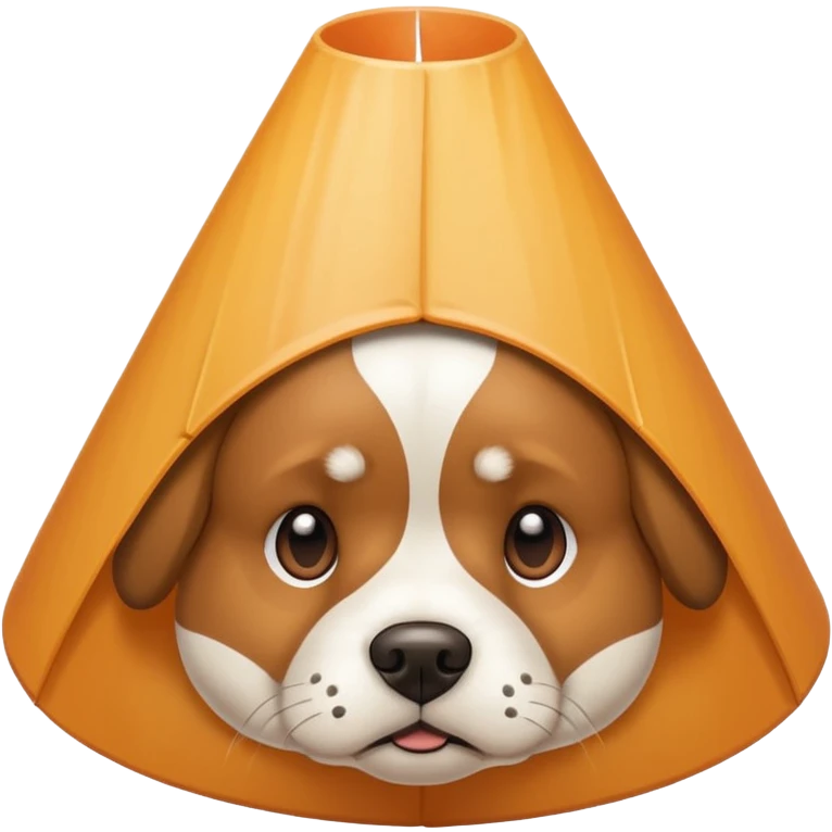 Dog wearing the cone of shame  emoji